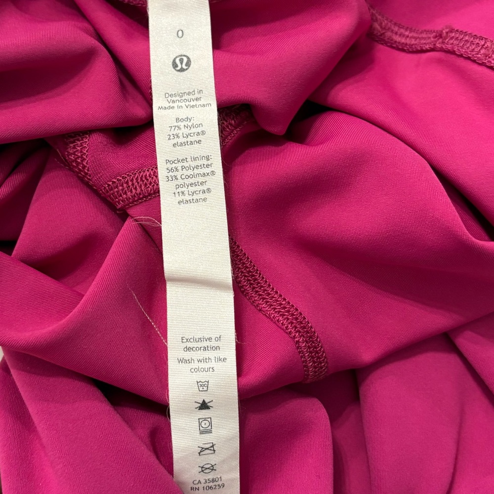 Lululemon NWOT Align™ High-Rise Pant Magenta Pink Waistband Pocket Size 0 Yoga - Picture 8 of 10